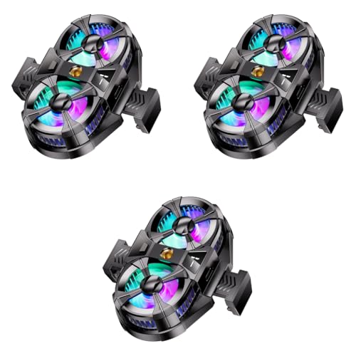 ZORBES® Dual Fan Mobile Cooler for Gaming with Adjustable Speed Phone Cooling Silent Portable Universal Fit Plug Play 3PCS ZORBES® Dual Fan Mobile Cooler for Gaming with Adjustable Speed Phone Cooling Silent Portable Universal Fit Plug Play 3PCS